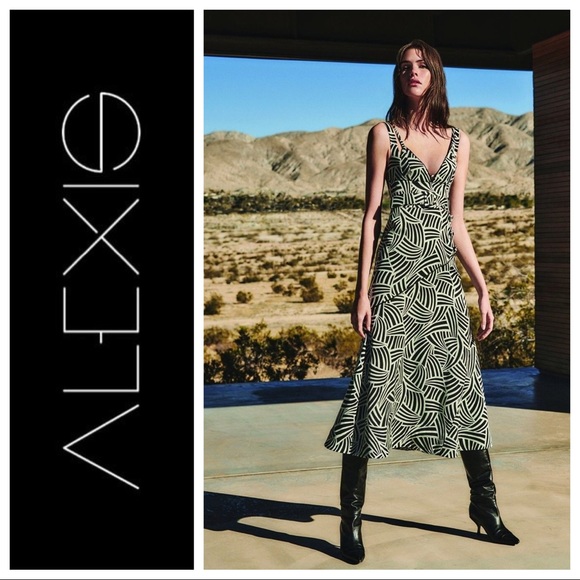 ALEXIS Minasa Abstract-Print Midi Dress - Picture 1 of 10